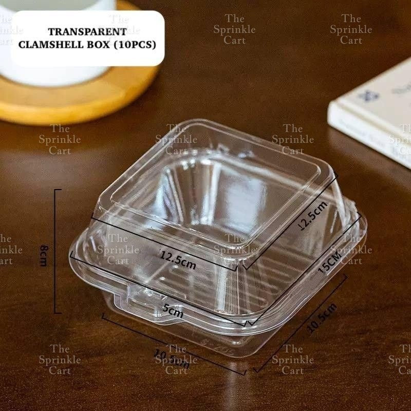10pcs Transparent Dessert Cups Round Square Dessert Plastic Container Cake Mousse Fruits Packaging