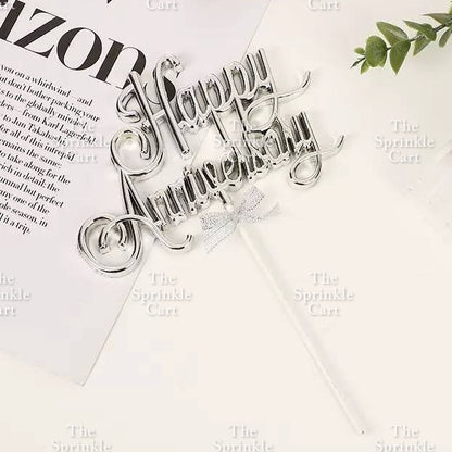 3D Happy Birthday with Bow Cake Topper Birthday Party Decoration TSC
