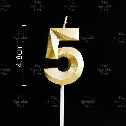 Number Candle for Birthday Cake Decor Party Supplies Gold ans Silver 0-9