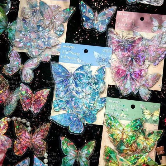 20pcs Set PET Laser Butterfly for DIY and Cake Decoration TSC