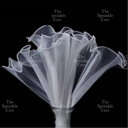 Fishtail Ribbon Wave Net Yarn Mermaid Tail for DIY Flower Bouquet TSC
