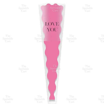 50pcs Transparent Creative Single Mermaid and Gold-edge OPP Flower Wrapper TSC