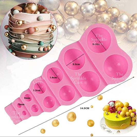 Fondant Mould Size Semicircle Pearl Cake Mold Semi Sphere Silicone