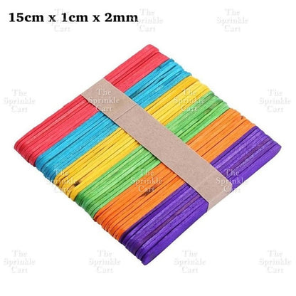 Acrylic and Wooden Ice Cream Popsicle Stick Transparent Colorful Popsicle TSC