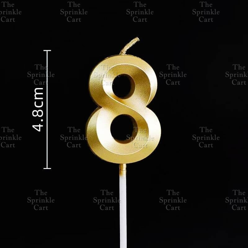 Number Candle for Birthday Cake Decor Party Supplies Gold ans Silver 0-9