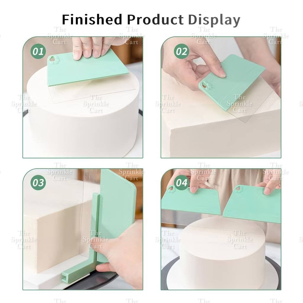 Soft Scraper Fine Edge Straight Cake Smoother and Trowel Baking Tool
