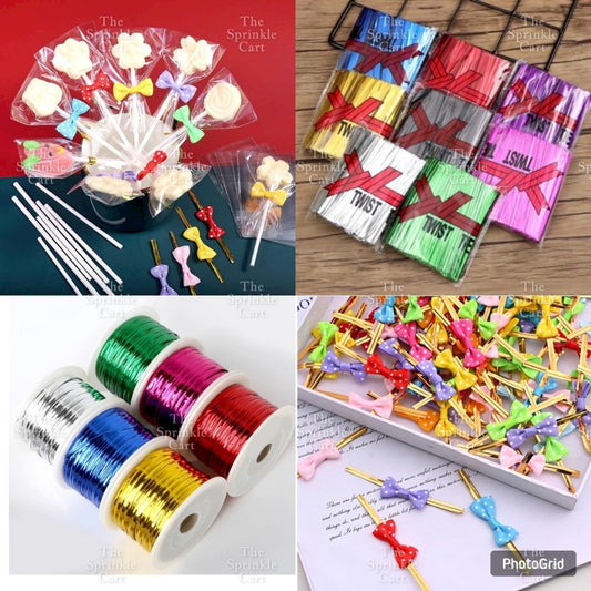 Metallic Twist Wire Bow Tie DIY Packaging