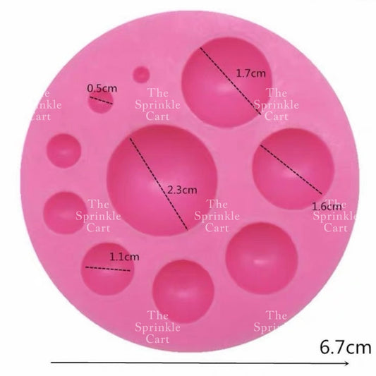 Fondant Mould Size Semicircle Pearl Cake Mold Semi Sphere Silicone