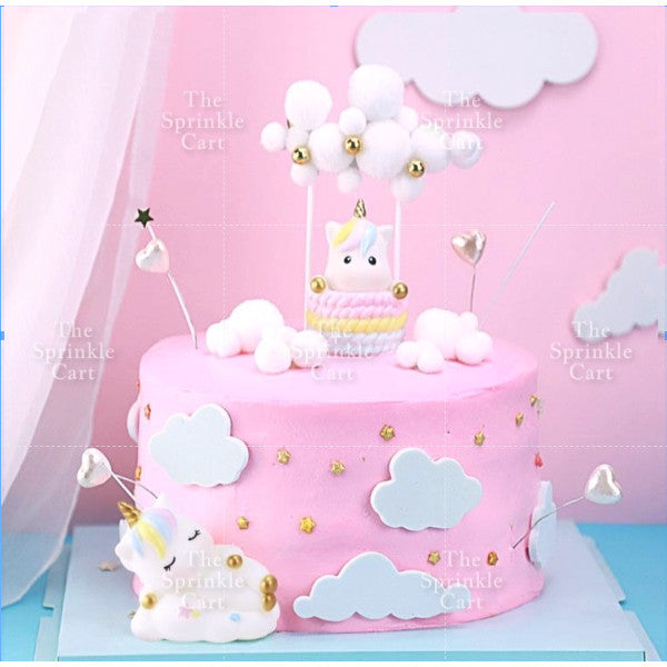 Colorful Rainbow Cloud DIY Topper Decoration