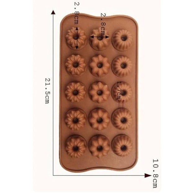 Flower Theme Silicone  Chocolate Fondant Molder Resin Cake Jelly Baking Supply Decoration