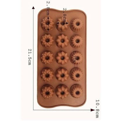 Flower Theme Silicone  Chocolate Fondant Molder Resin Cake Jelly Baking Supply Decoration