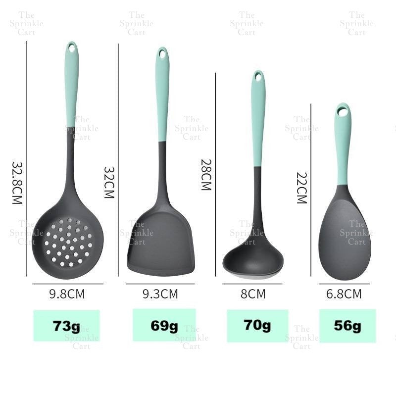 Long Handle Non-Stick Silicone Kitchen Tool TSC