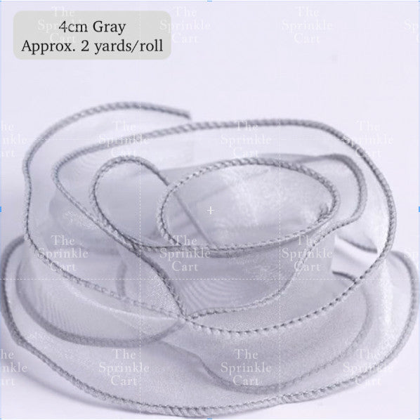 Fishtail Ribbon Wave Net Yarn Mermaid Tail for DIY Flower Bouquet TSC