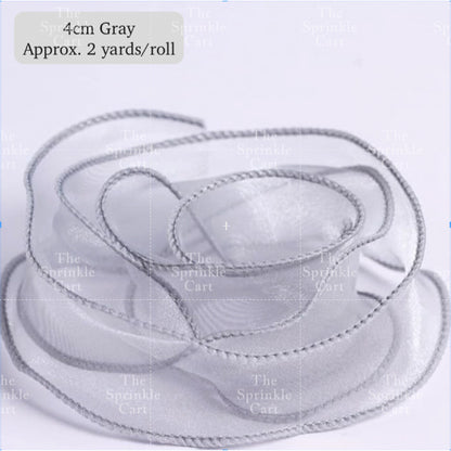 Fishtail Ribbon Wave Net Yarn Mermaid Tail for DIY Flower Bouquet TSC