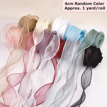 Fishtail Ribbon Wave Net Yarn Mermaid Tail for DIY Flower Bouquet TSC