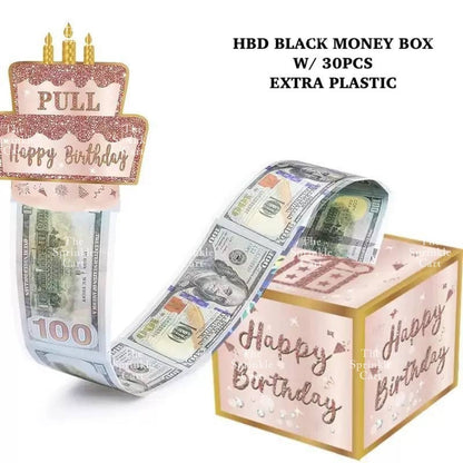 Surprise Money Pulling Box and Money Accordion Angpao Envelope DIY 3D Puzzle Cake Gift TSC