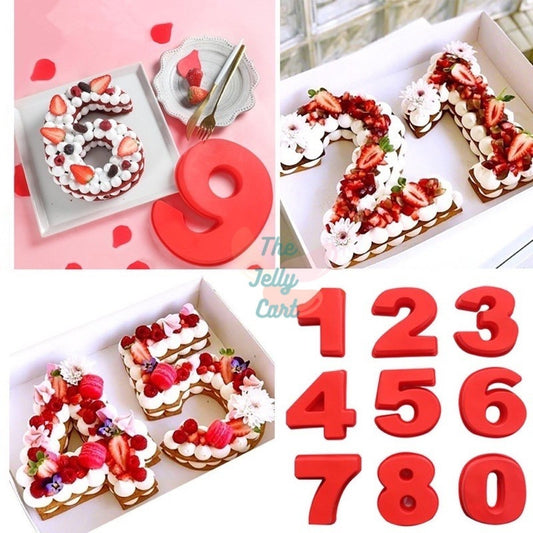 0-9 Set of 10pcs Silicone Number Molder 10inches Number Cake Large Birthday Decoration
