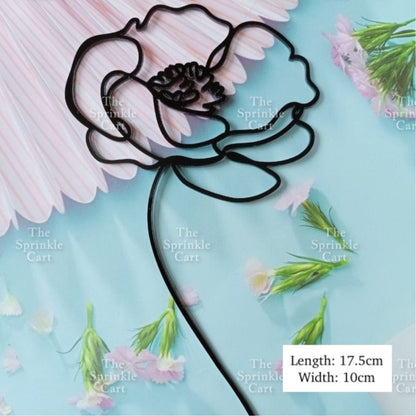 Minimalist Acrylic Flower / Face Girl Birthday Wedding Cake Decoration