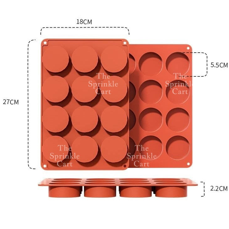 Silicone Round Cavity Biscuit Chocolate Mold Dessert for Baking Molder TSC