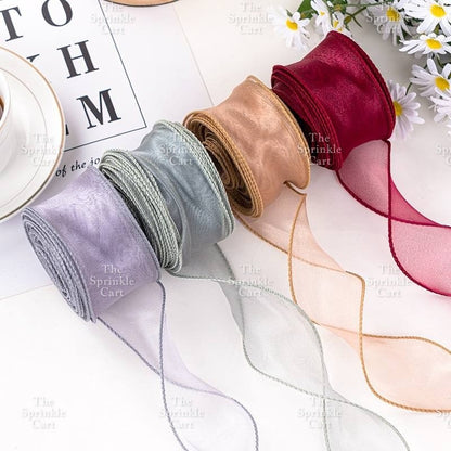 Fishtail Ribbon Wave Net Yarn Mermaid Tail for DIY Flower Bouquet TSC