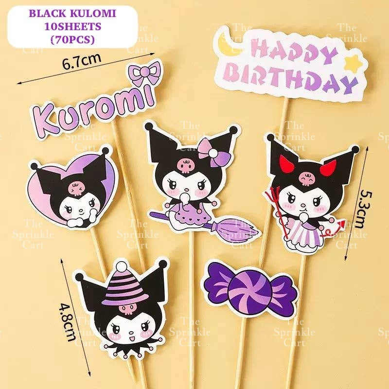 Sanlio Character Toy Cake Topper Souvenir DIY Kulomi Milody Cinnamonrol Decoration TSC