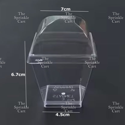 10pcs Transparent Dessert Cups Round Square Dessert Plastic Container Cake Mousse Fruits Packaging