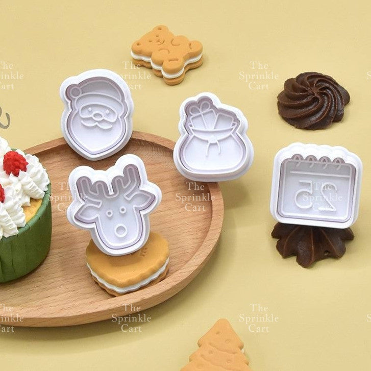 Merry Christmas Leaves Fondant Cutter Gingerbread Cookie Cutter Plastic DIY Lettering Pasko Cutter