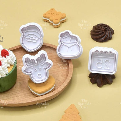 Merry Christmas Leaves Fondant Cutter Gingerbread Cookie Cutter Plastic DIY Lettering Pasko Cutter