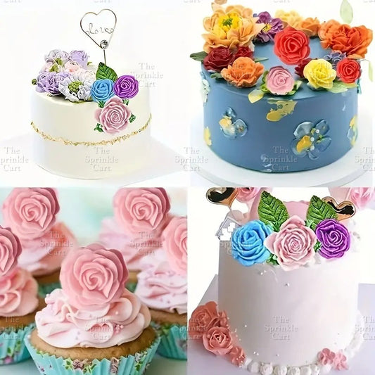 Flower Theme Silicone  Chocolate Fondant Molder Resin Cake Jelly Baking Supply Decoration