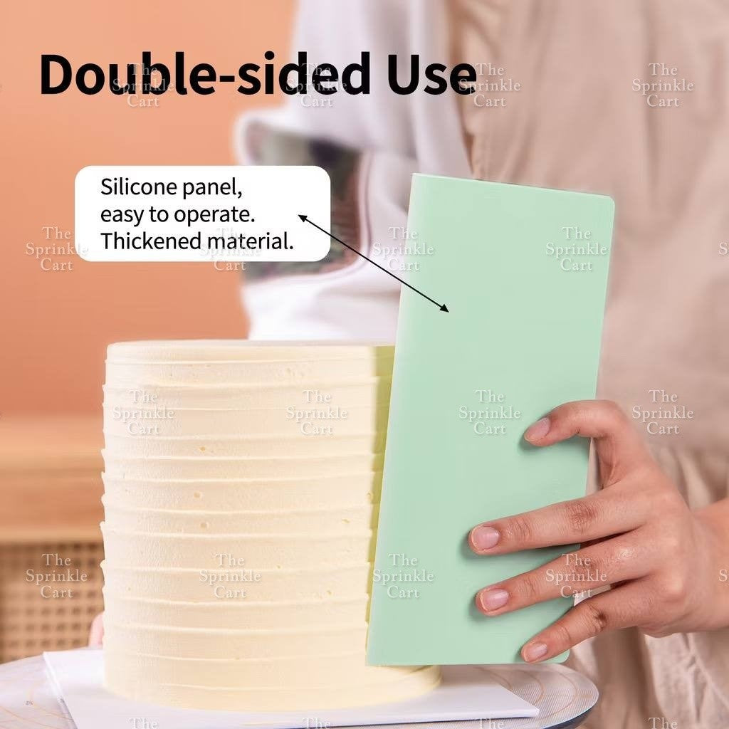 Soft Scraper Fine Edge Straight Cake Smoother and Trowel Baking Tool