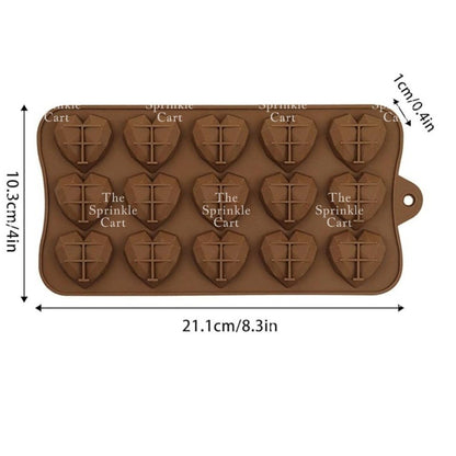 Diamond Heart Molder Geometric Heart Half Sphere Molder Semi Round Semi Circle Chocolate Molder