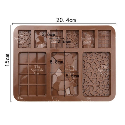 Silicone Chocolate Molder Bar Baking Jelly Resin Crafting Molder Decoration Chocolate Series