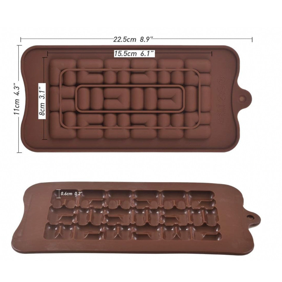Silicone Chocolate Molder Bar Baking Jelly Resin Crafting Molder Decoration Chocolate Series