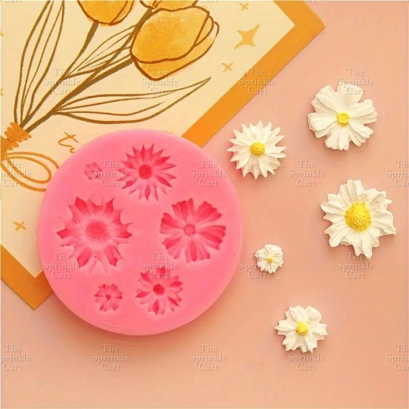 Flower Theme Silicone  Chocolate Fondant Molder Resin Cake Jelly Baking Supply Decoration
