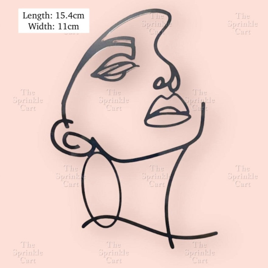 Minimalist Acrylic Flower / Face Girl Birthday Wedding Cake Decoration