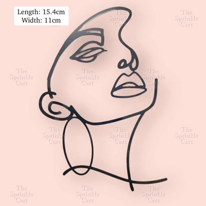 Minimalist Acrylic Flower / Face Girl Birthday Wedding Cake Decoration
