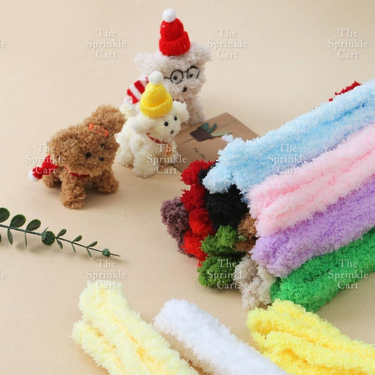 15mm Coral Velvet Twist Stick Plush Strip for DIY TSC