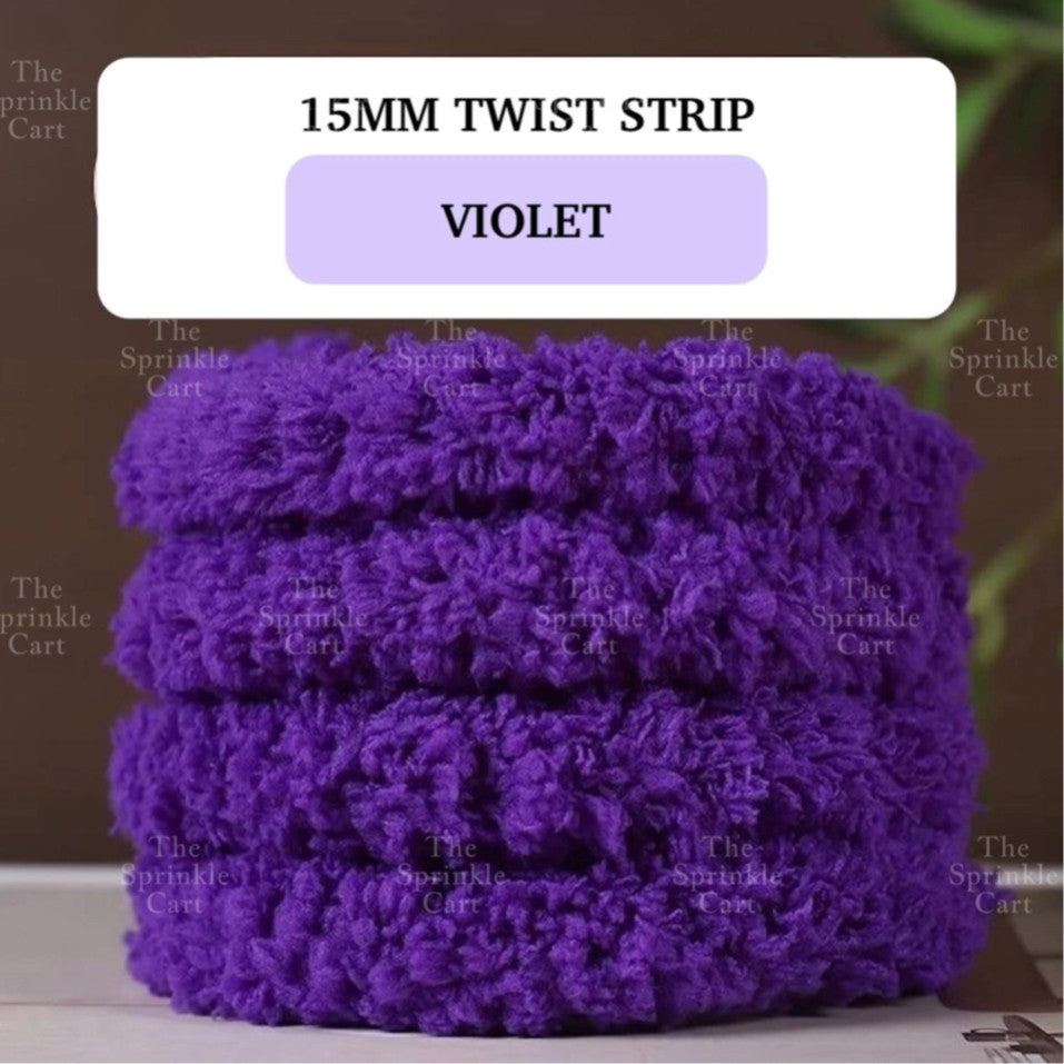 15mm Coral Velvet Twist Stick Plush Strip for DIY TSC