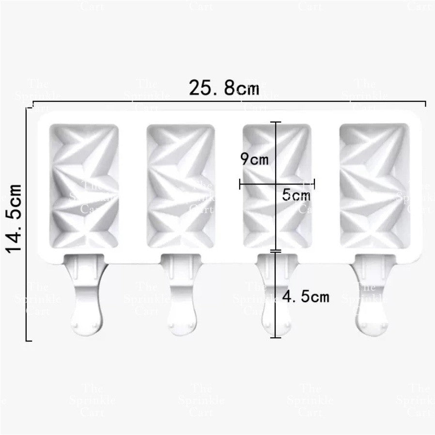 Silicone Molder Heart Popsicle Stick OPP Hammer for Smash Cake Decoration TSC