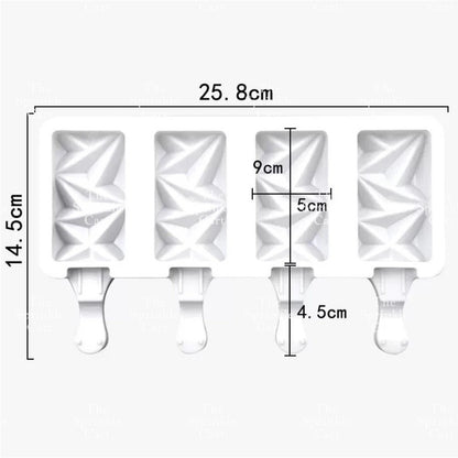 Silicone Molder Heart Popsicle Stick OPP Hammer for Smash Cake Decoration TSC
