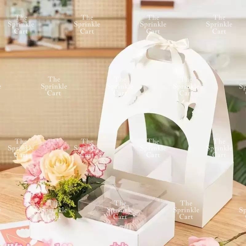 Flower Paper Basket Holder for Floral Arrangement  DIY Gift Bouquet TSC
