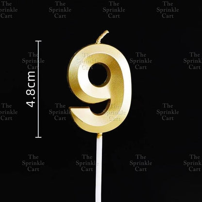 Number Candle for Birthday Cake Decor Party Supplies Gold ans Silver 0-9