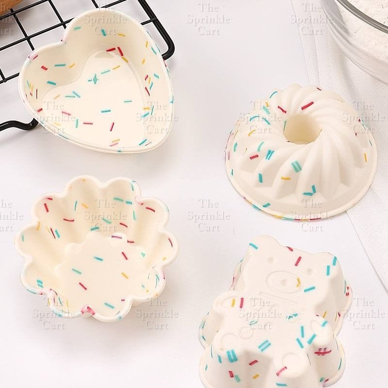 Cute Sprinkle Design Silicone Molder Non-stick Cake Muffin Baking Mold TSC