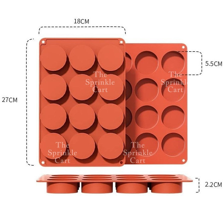 Silicone Round Cavity Biscuit Chocolate Mold Dessert for Baking Molder TSC