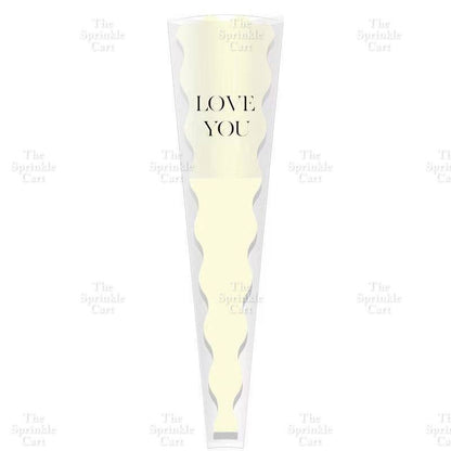 50pcs Transparent Creative Single Mermaid and Gold-edge OPP Flower Wrapper TSC