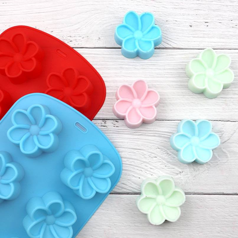 Flower Theme Silicone  Chocolate Fondant Molder Resin Cake Jelly Baking Supply Decoration