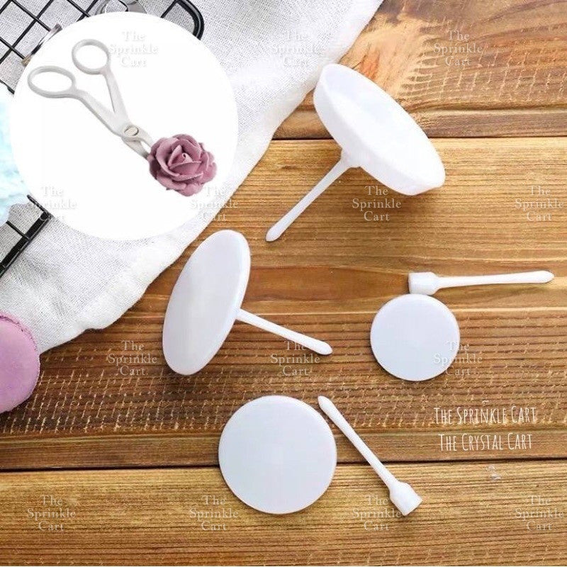 Flower Nail and Scissors Set for Baking Piping Buttercream Icing Decorating Tool TSC