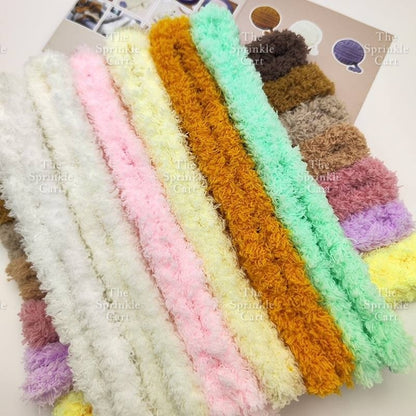 15mm Coral Velvet Twist Stick Plush Strip for DIY TSC