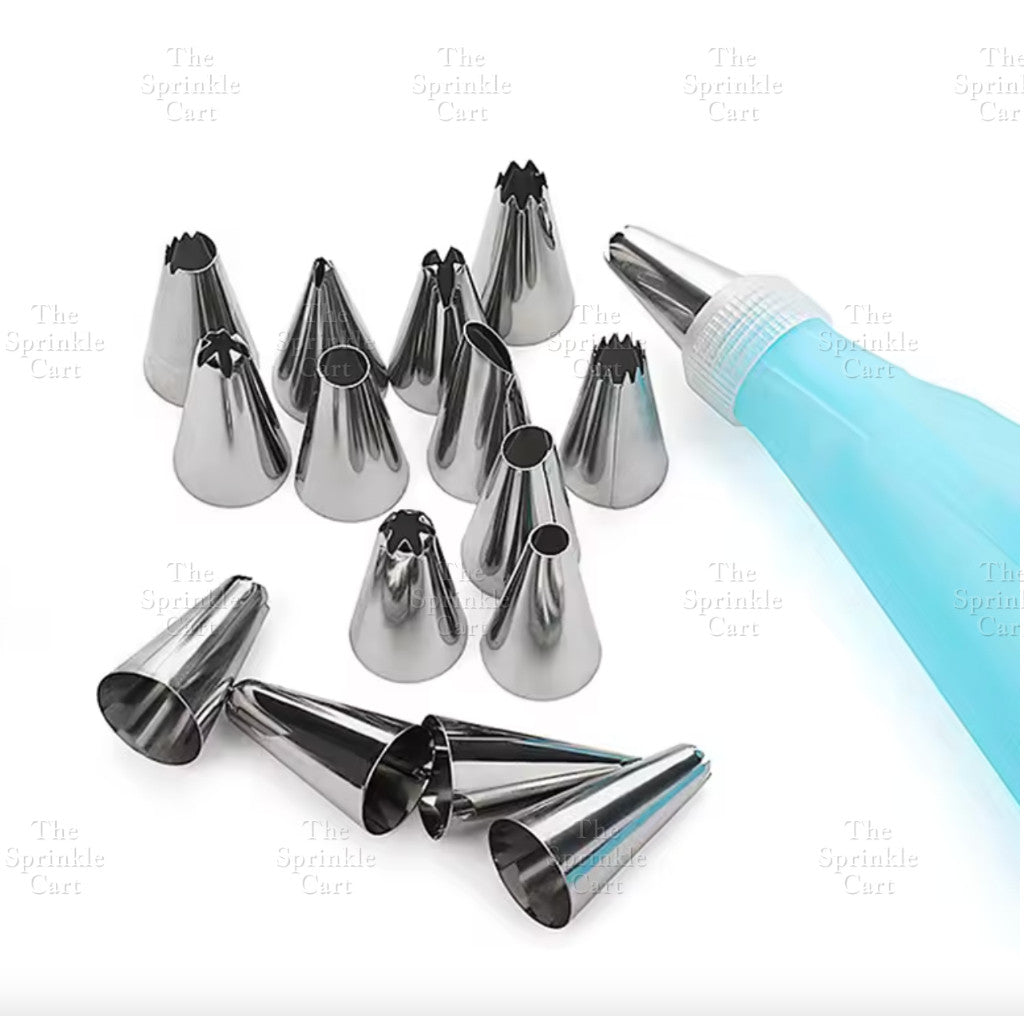 Nozzle Set with Piping Bag for Icing Cake Decoration TSC