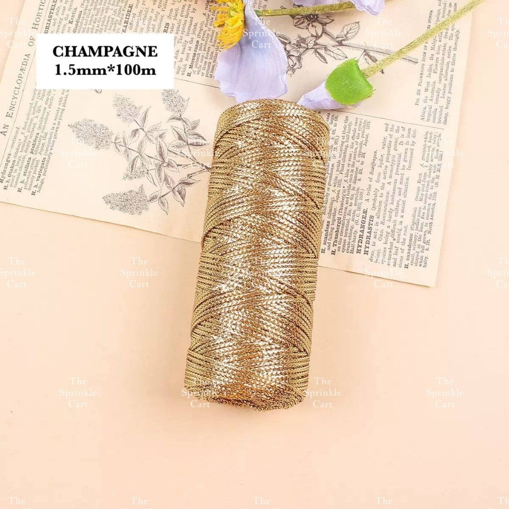 Jute String and Semi Elastic Cotton Thread for DIY Gift Wrapping and Arts and Crafts TSC